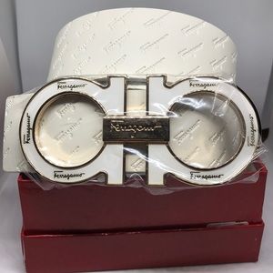 Designer belt FERRAGAMO (all white)